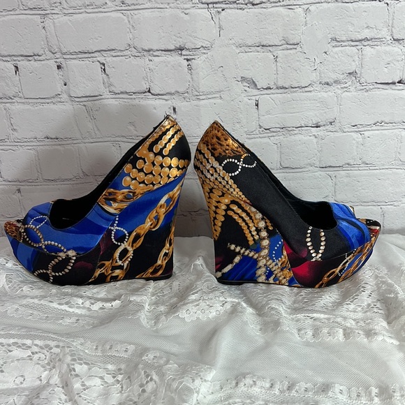 Aldo satin print wedges - Picture 3 of 15